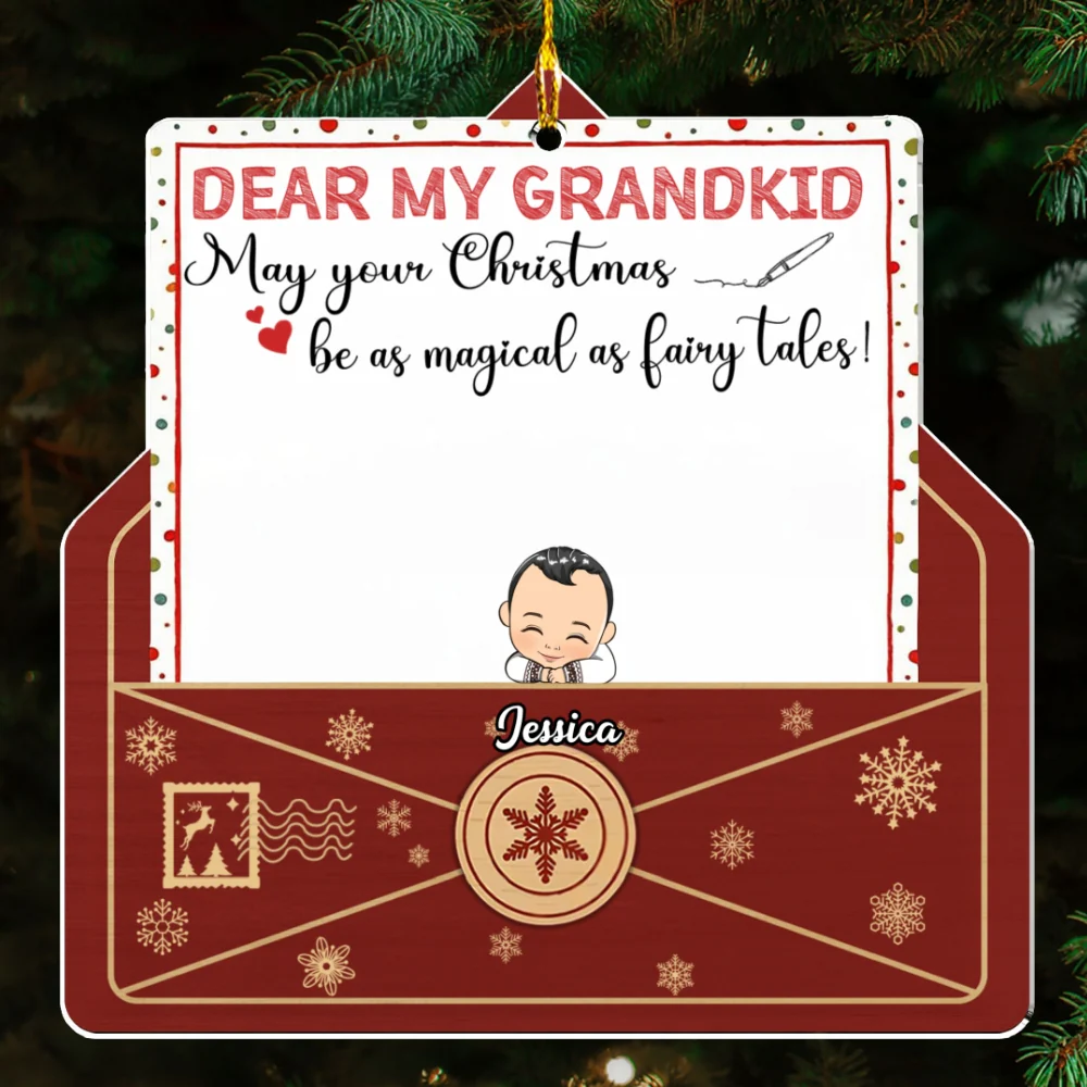 Dear My Grandkids - Personalized Custom Acrylic Ornament - Image 5