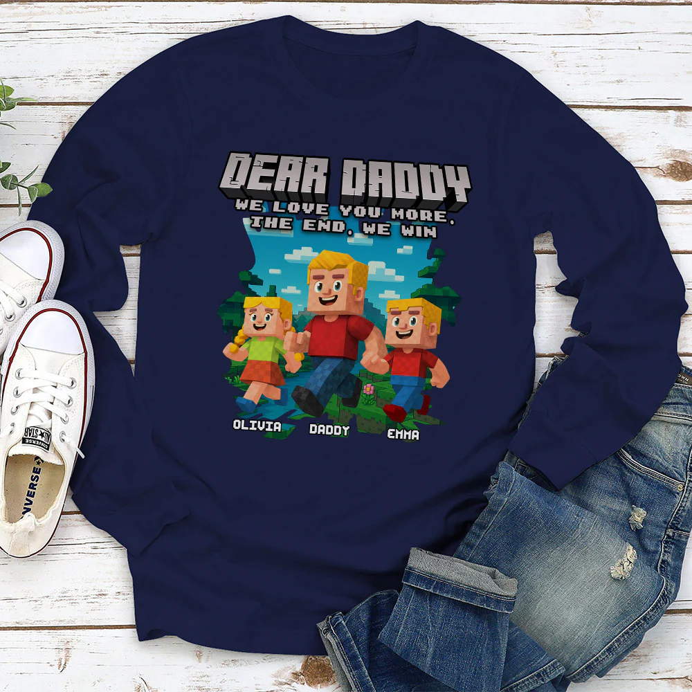 Dear Papa We Love You - Personalized Custom Shirt - Image 3