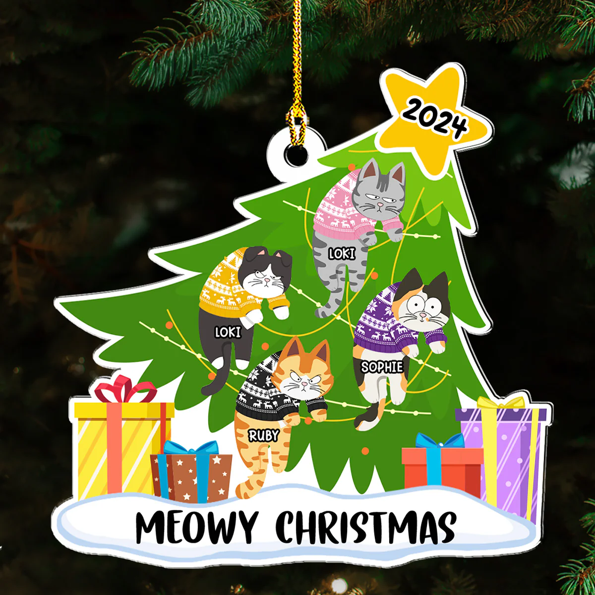 Dear Santa, Define Naughty - Personalized Custom Acrylic Ornament - Image 4