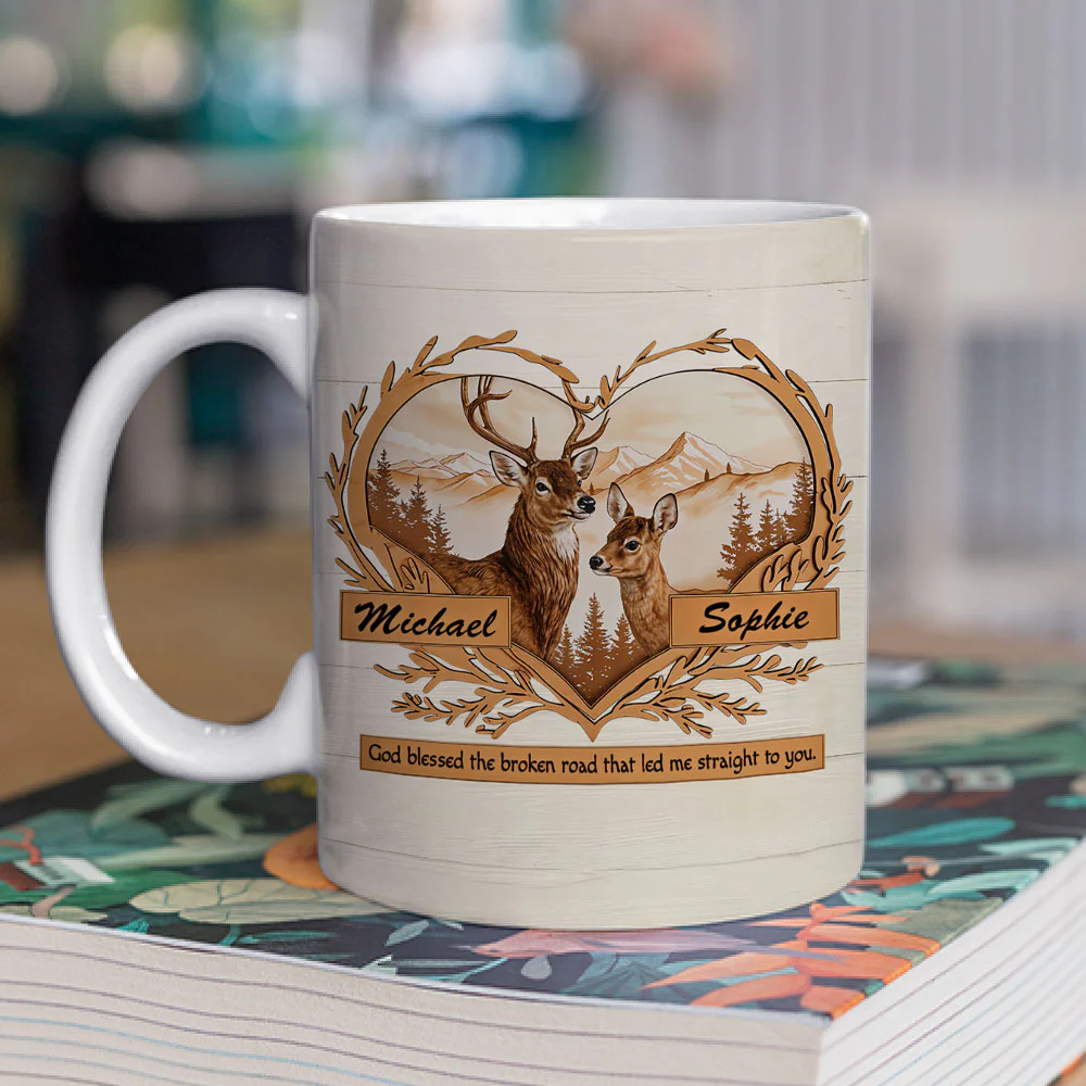 Deer Love - Personalized Custom Coffee Mug - Image 2