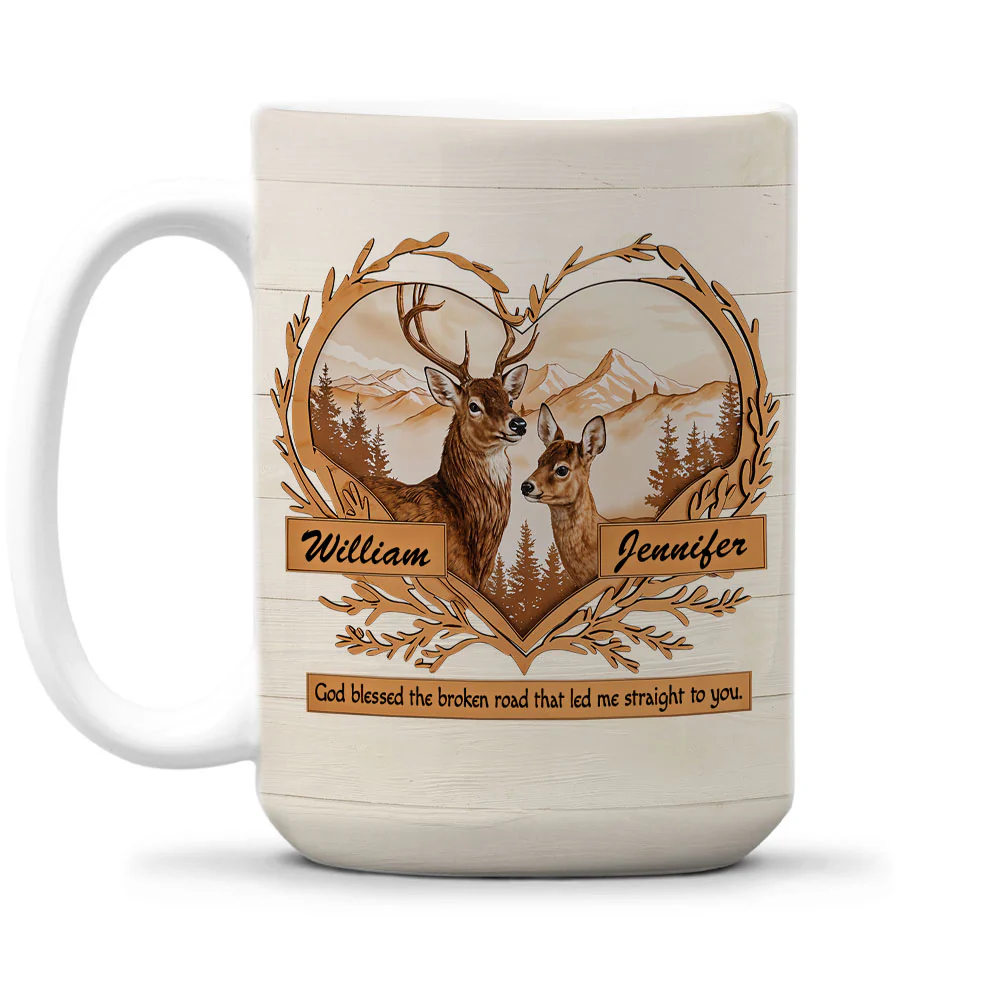 Deer Love - Personalized Custom Coffee Mug - Image 5