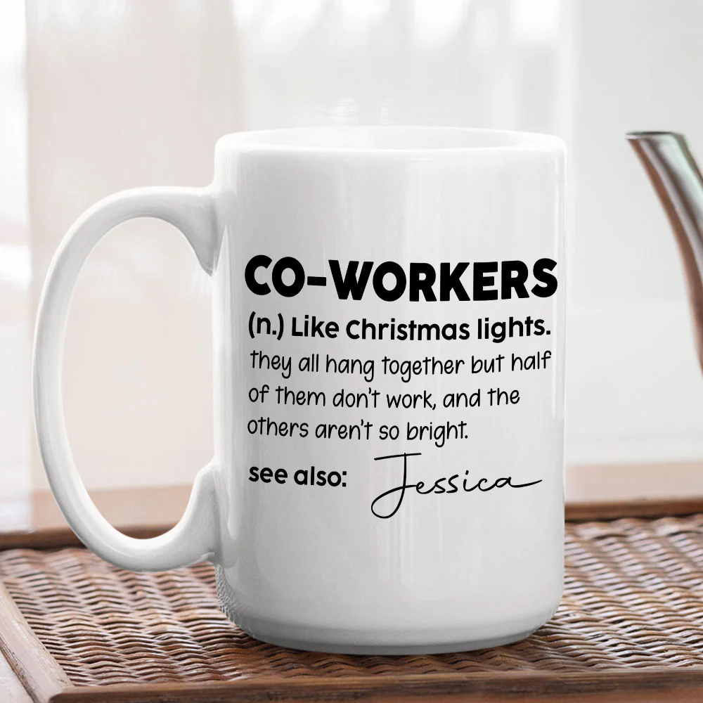 Definition A Coworker - Personalized Custom Coffee Mug - Image 5