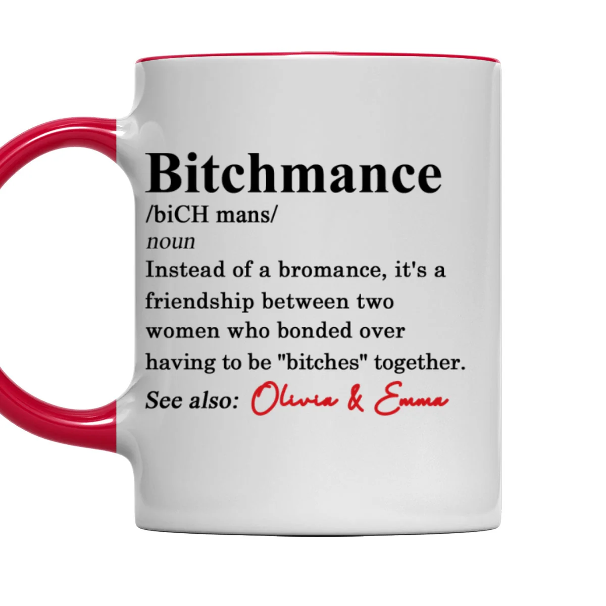 Definition A Friendship - Personalized Custom Accent Mug - Image 10