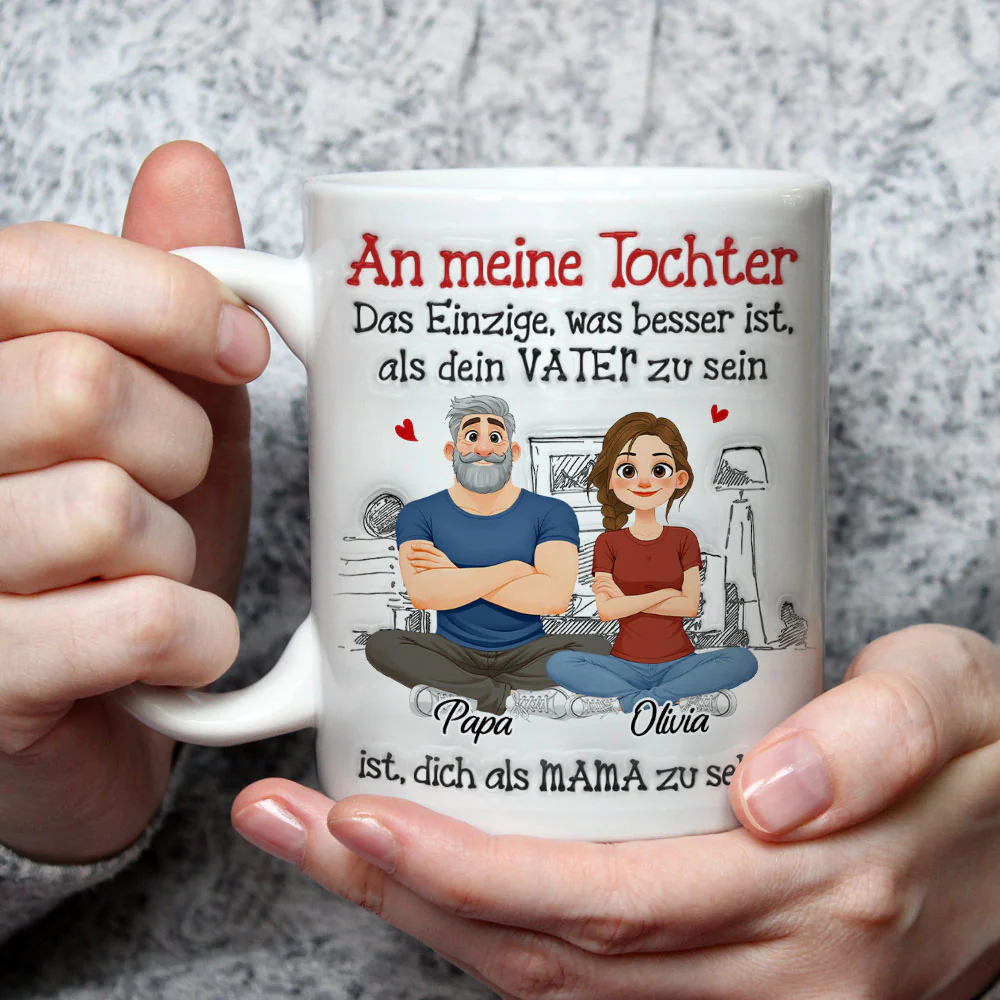 Dein Vater Sein - Personalisierte Tasse mit 3D-Aufblaseffekt - Image 2