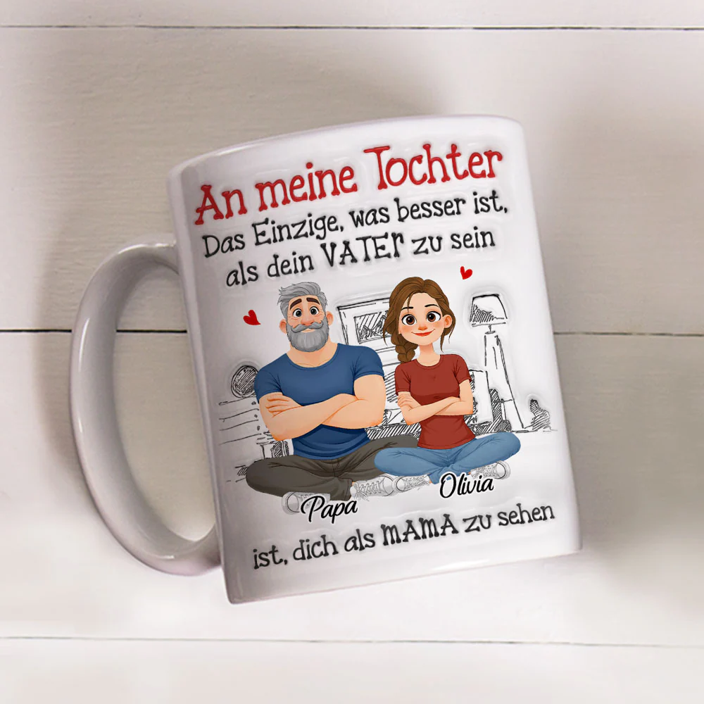 Dein Vater Sein - Personalisierte Tasse mit 3D-Aufblaseffekt - Image 3