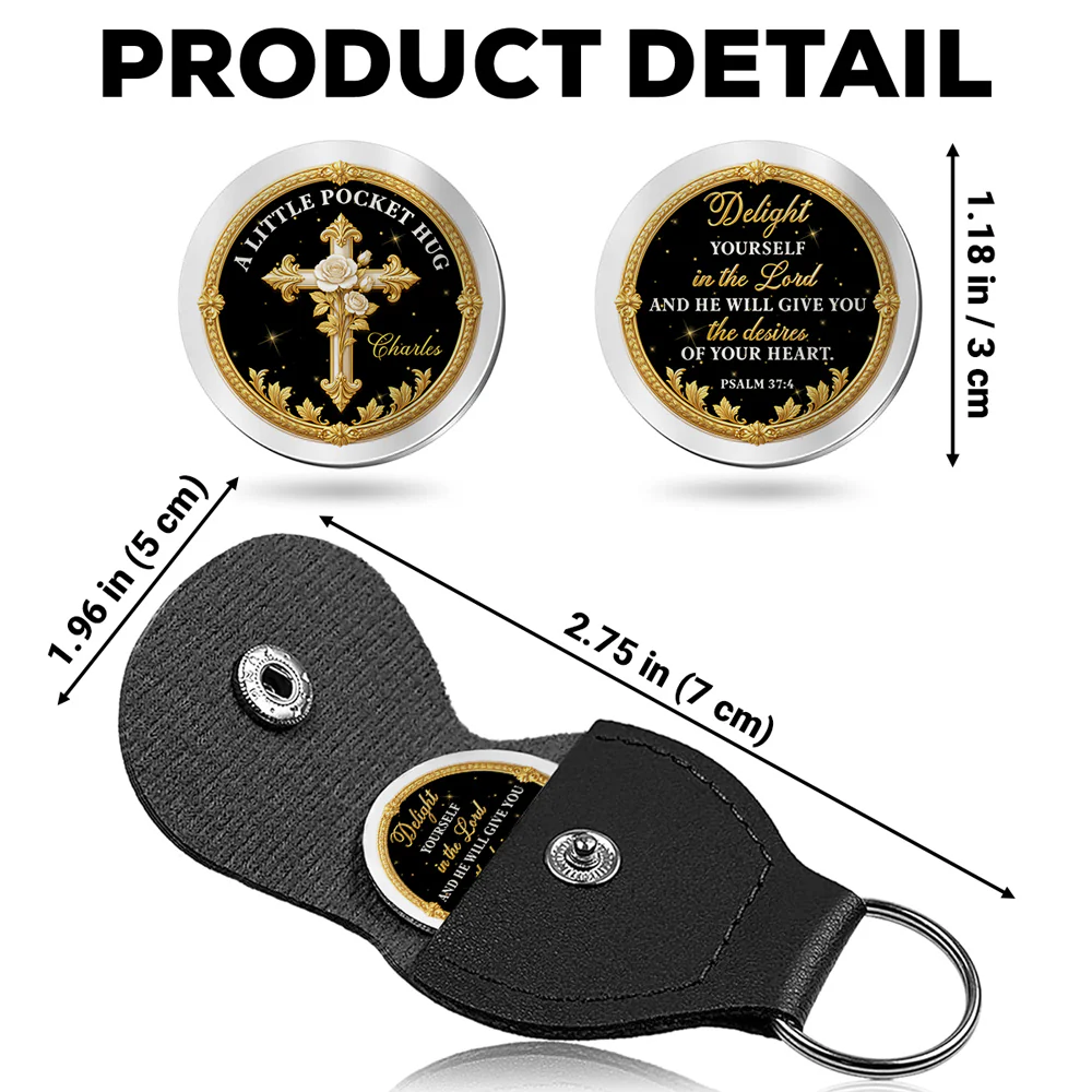 Delight Yourself In The Lord - Personalized Custom 3D Effect Pocket Hug - Image 6