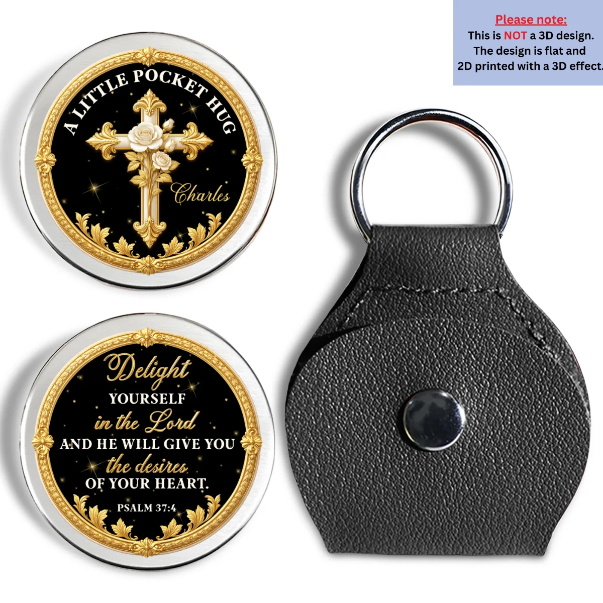 Delight Yourself In The Lord - Personalized Custom 3D Effect Pocket Hug - Image 8