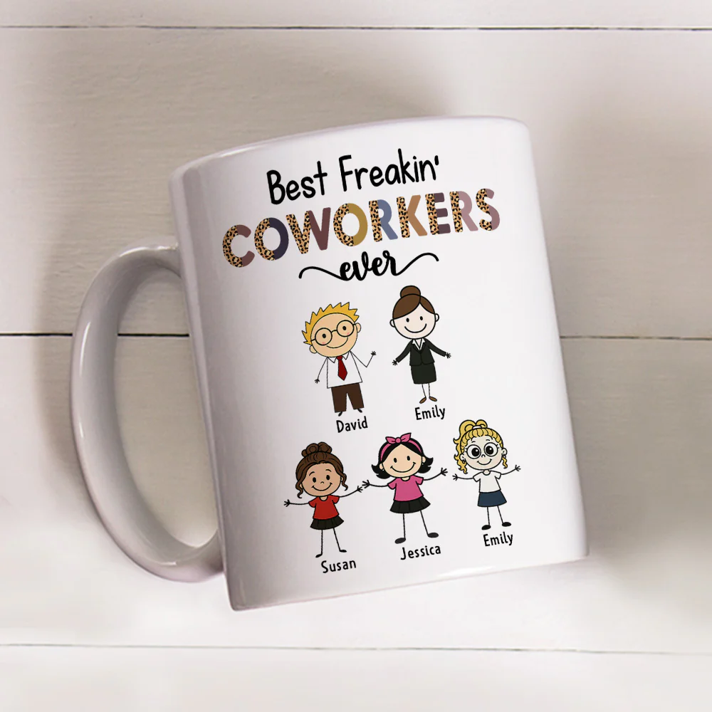 Desk Buddies Forever - Personalized Custom Coffee Mug - Image 3