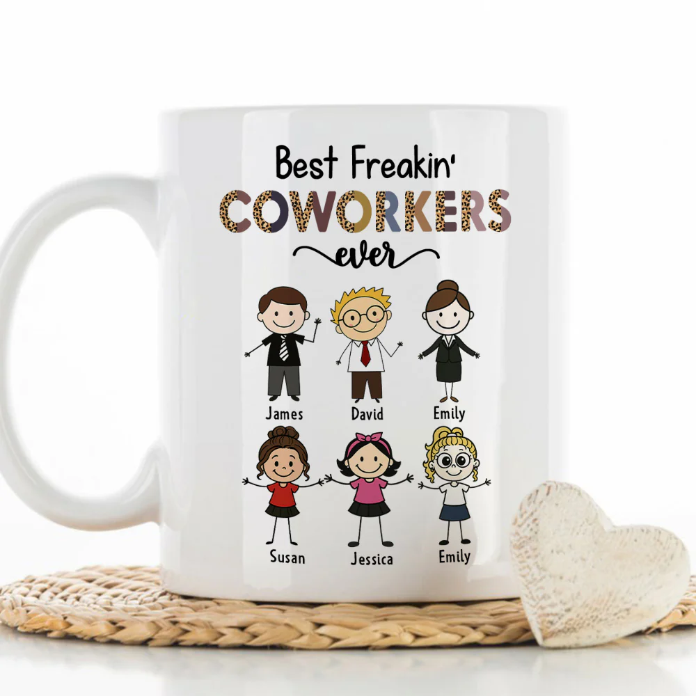 Desk Buddies Forever - Personalized Custom Coffee Mug - Image 4