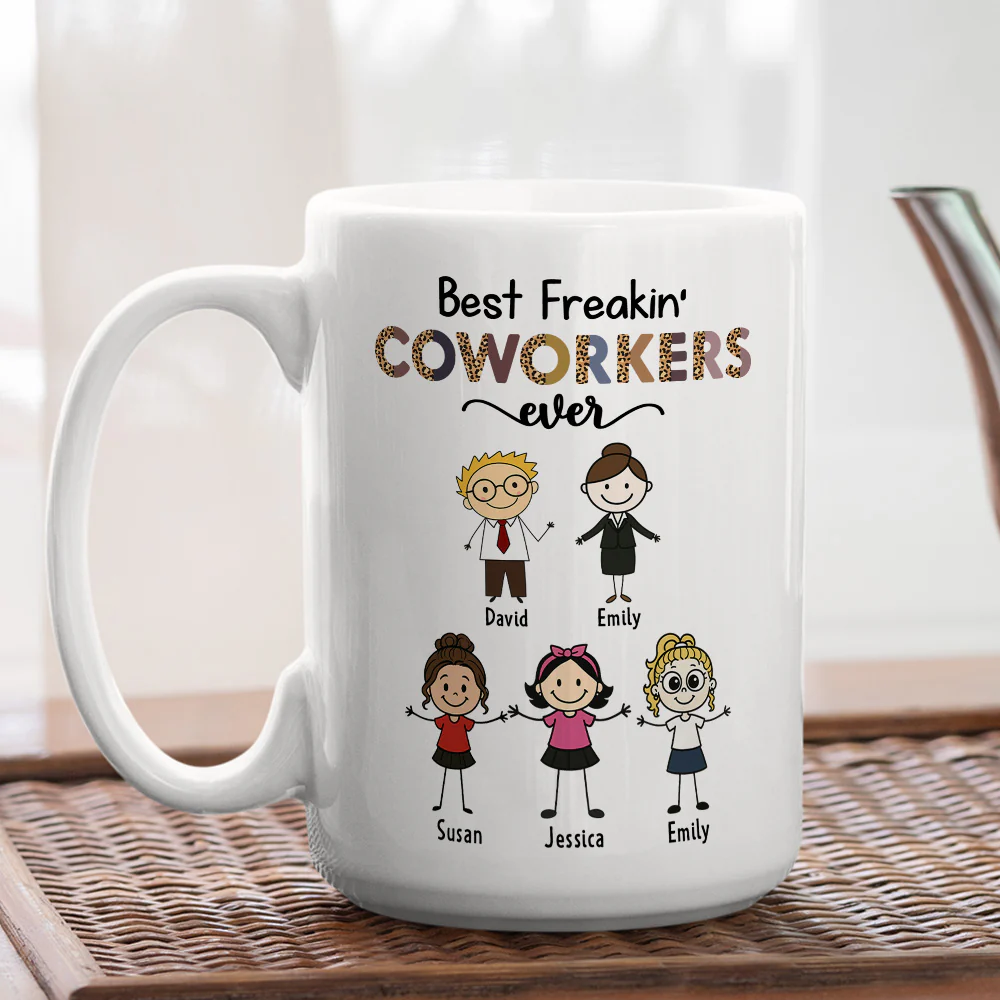 Desk Buddies Forever - Personalized Custom Coffee Mug - Image 5