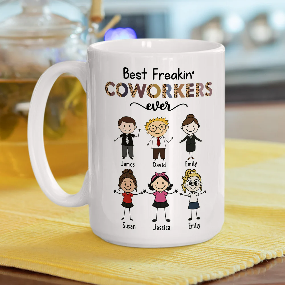 Desk Buddies Forever - Personalized Custom Coffee Mug - Image 6