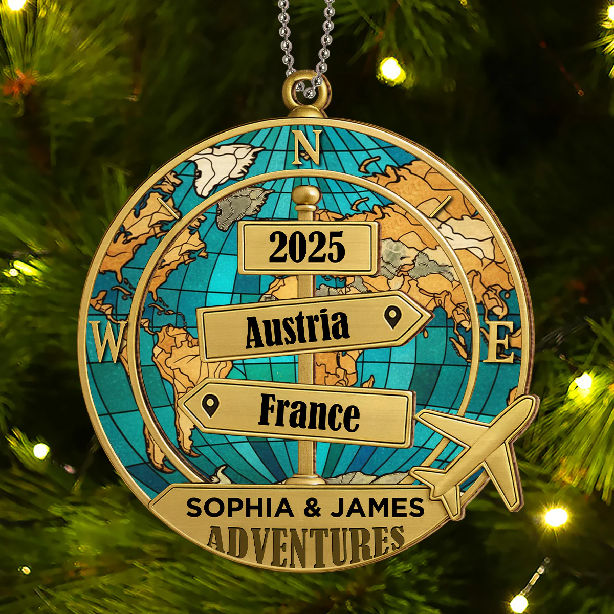 Destination Of All Year - Personalized Custom Suncatcher Ornament - Image 5