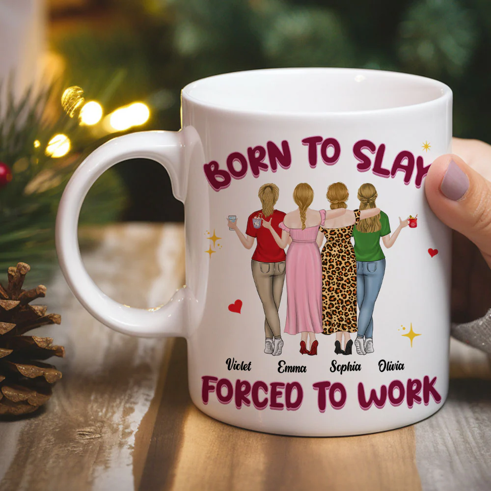 Destined To Shine, Trapped In Grind - Personalized Custom Coffee Mug - Image 3
