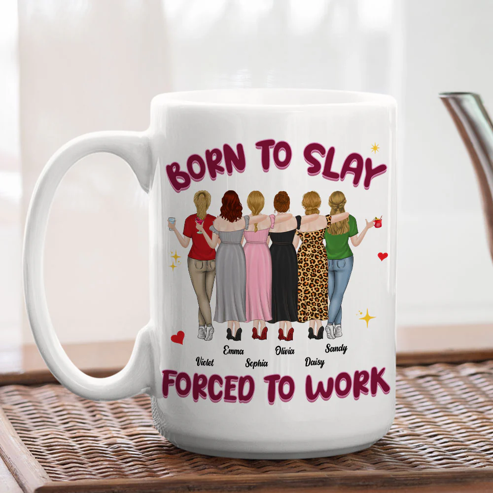 Destined To Shine, Trapped In Grind - Personalized Custom Coffee Mug - Image 5