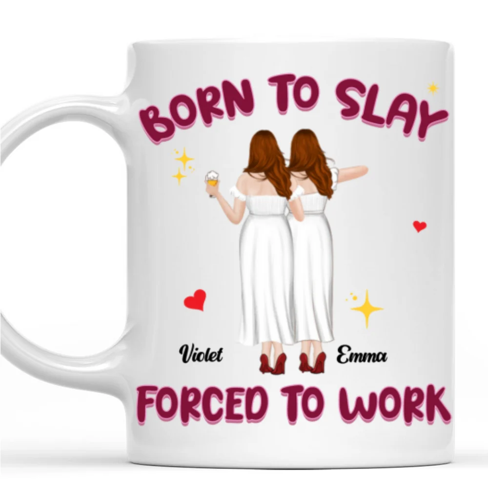Destined To Shine, Trapped In Grind - Personalized Custom Coffee Mug - Image 7