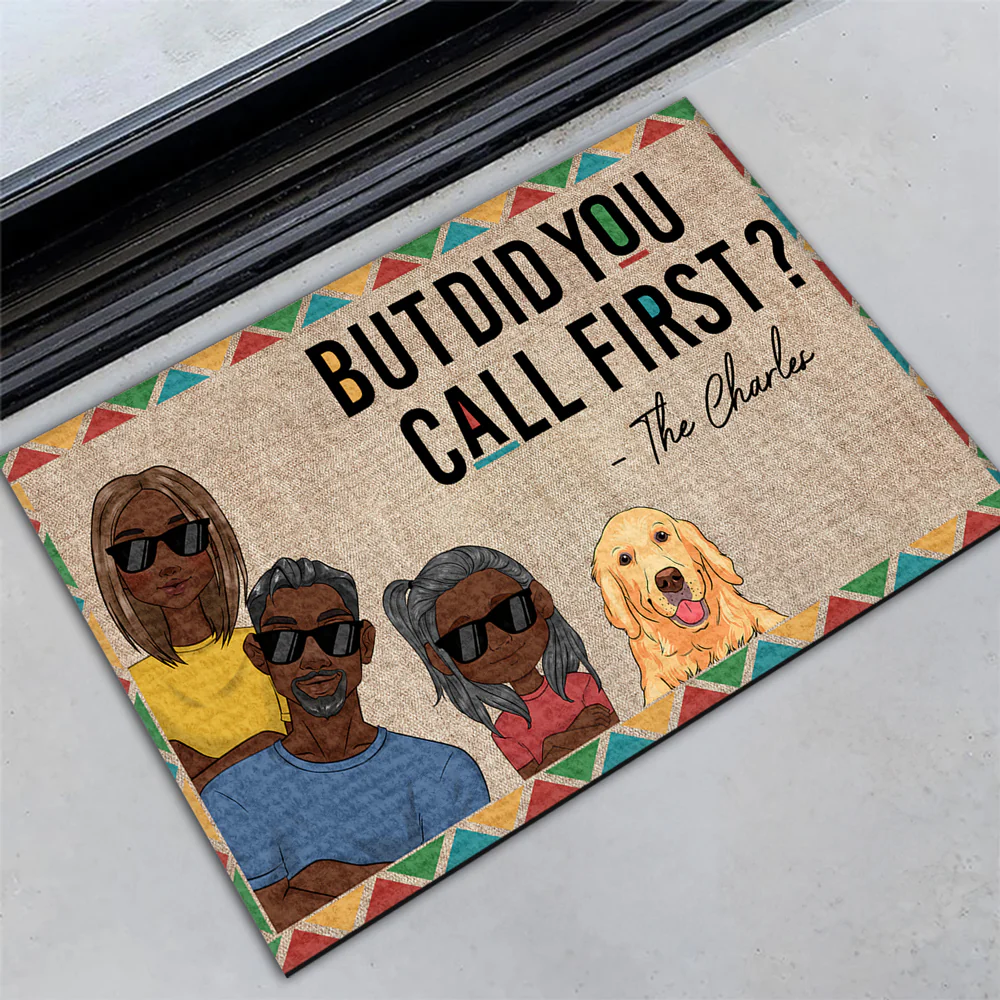 Did You Call First - Personalized Custom Doormat - Image 2