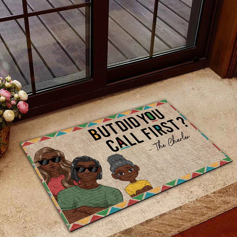 Did You Call First - Personalized Custom Doormat - Image 4