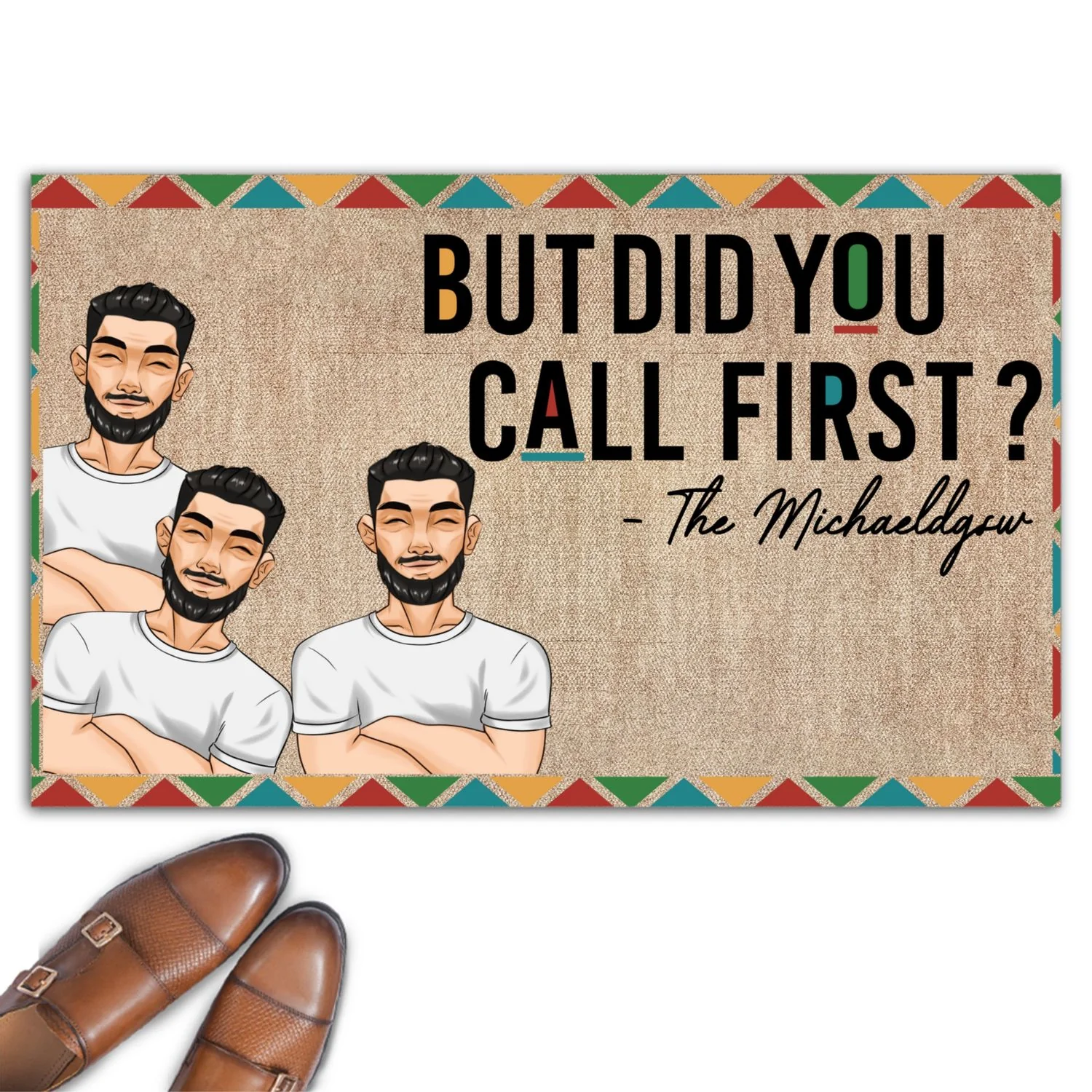 Did You Call First - Personalized Custom Doormat - Image 7