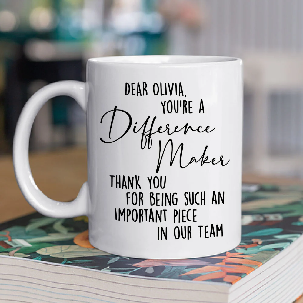 Difference Maker - Personalized Custom Coffee Mug - Image 3