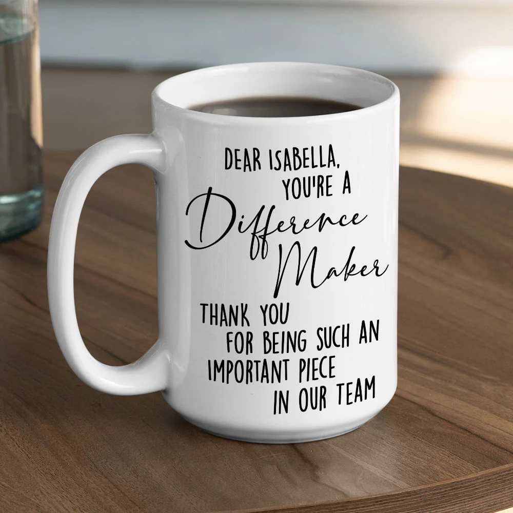 Difference Maker - Personalized Custom Coffee Mug - Image 4