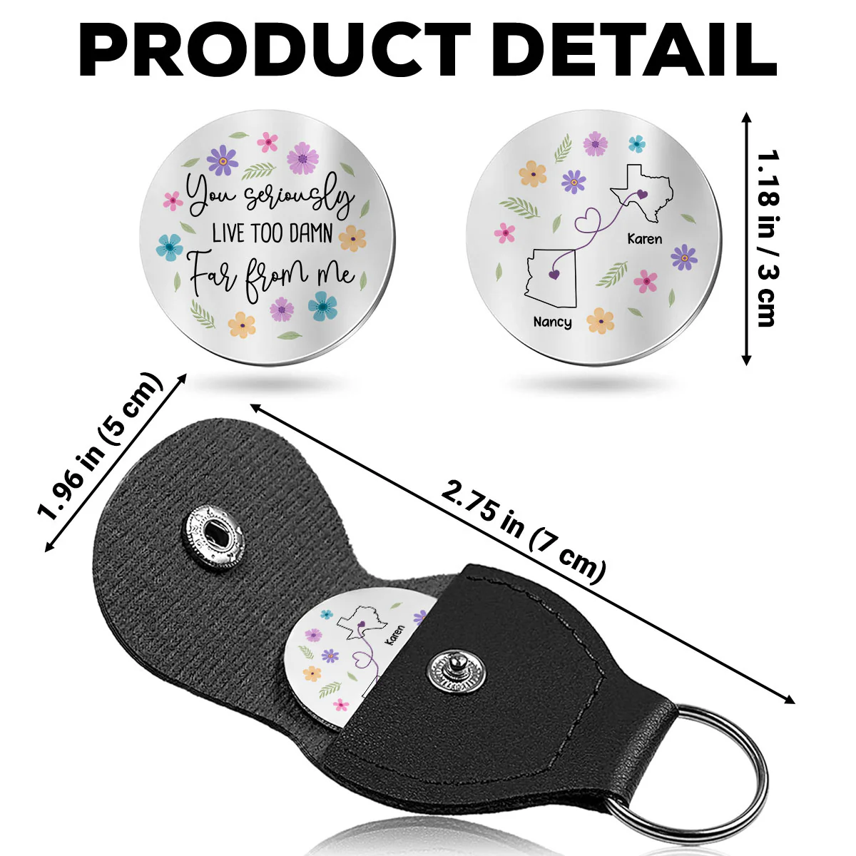 Distance Is Seriously Rude - Personalized Custom Pocket Hug - Image 5