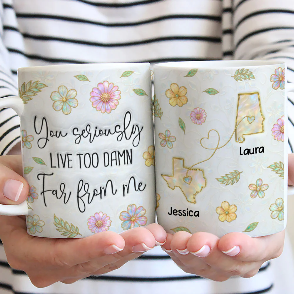 Distance Makes Me Miss You - Personalized Custom 3D Inflated Effect Coffee Mug - Image 3