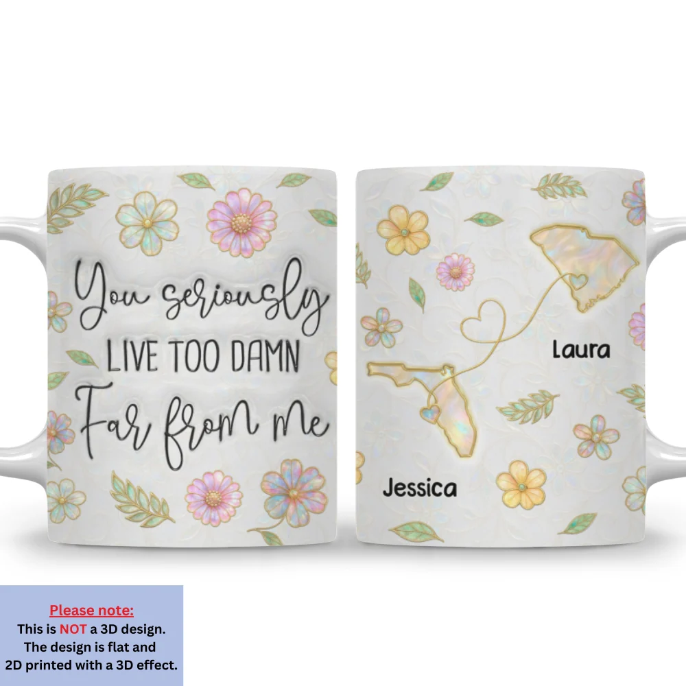 Distance Makes Me Miss You - Personalized Custom 3D Inflated Effect Coffee Mug - Image 7