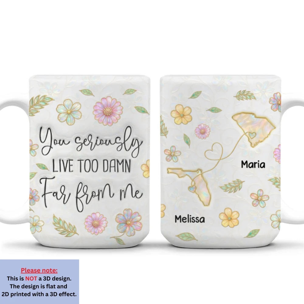 Distance Makes Me Miss You - Personalized Custom 3D Inflated Effect Coffee Mug - Image 8