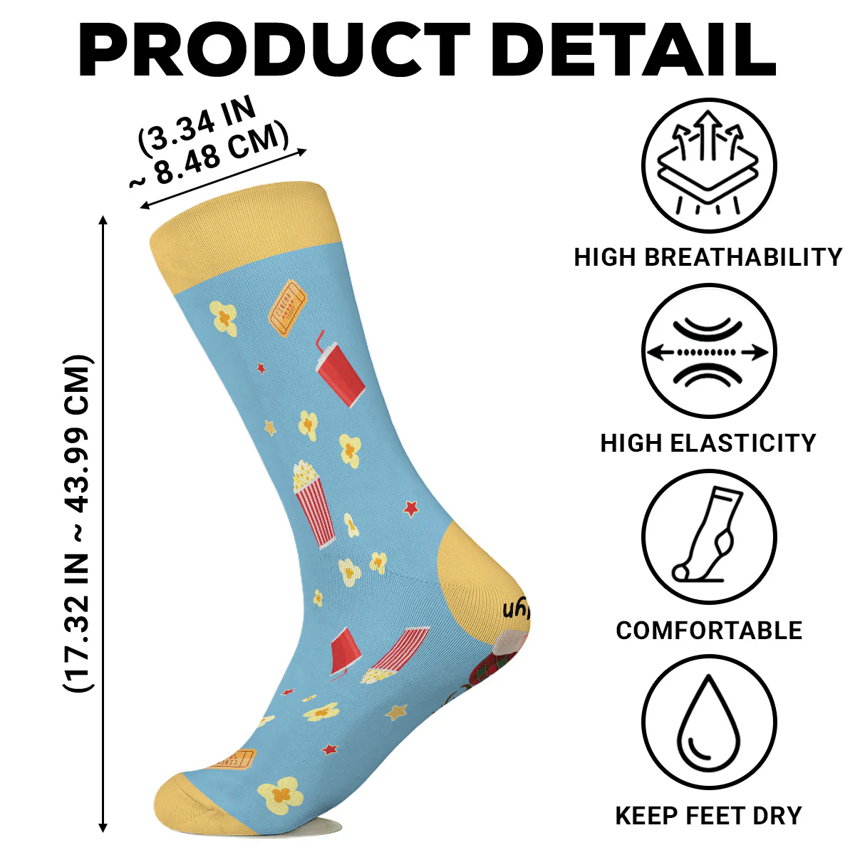 Do Not Disturb I Am Watching - Personalized Custom Crew Socks - Image 7