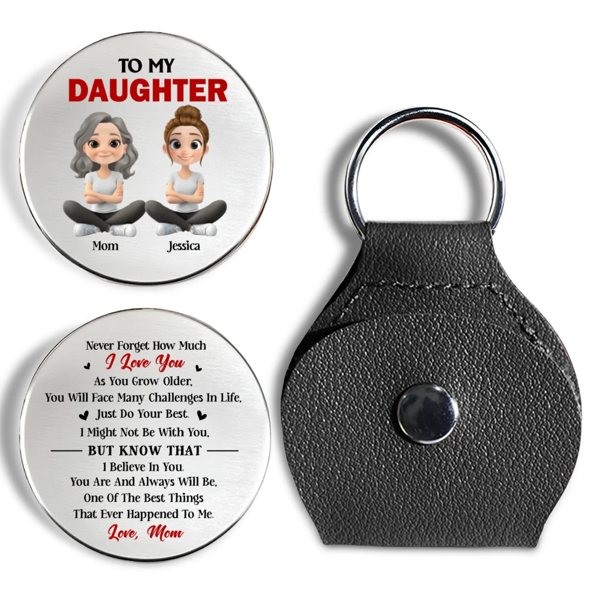 Do Your Best Daughter - Personalized Custom Pocket Hug - Image 7