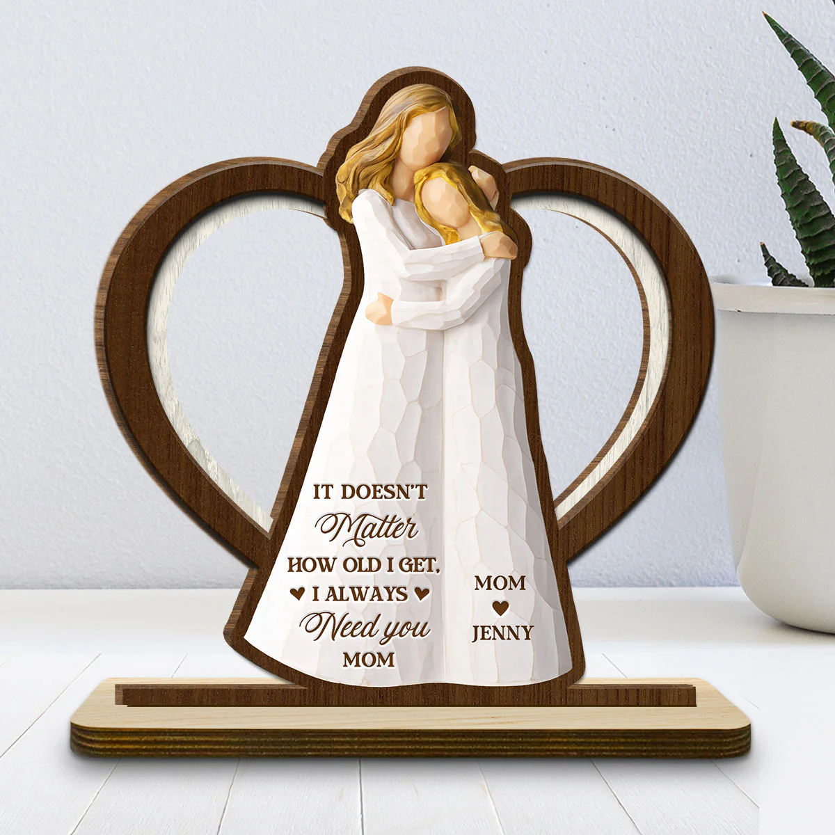 Does Not Matter - Personalized Custom 2-Layer Wood Plaque With Flat Base - Image 2