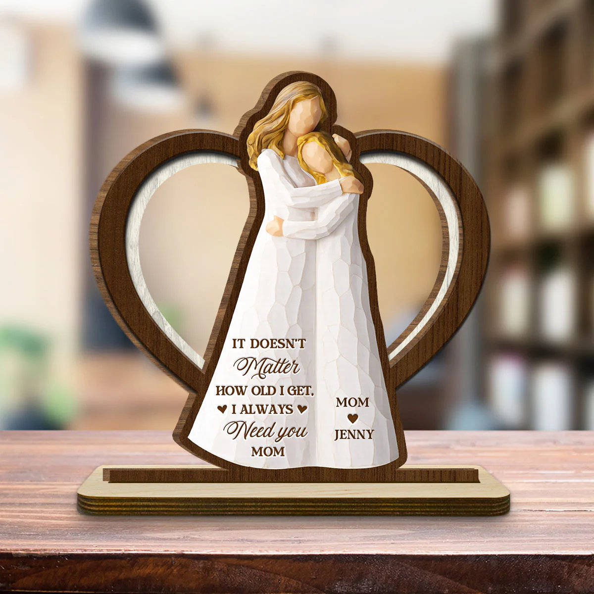 Does Not Matter - Personalized Custom 2-Layer Wood Plaque With Flat Base - Image 4