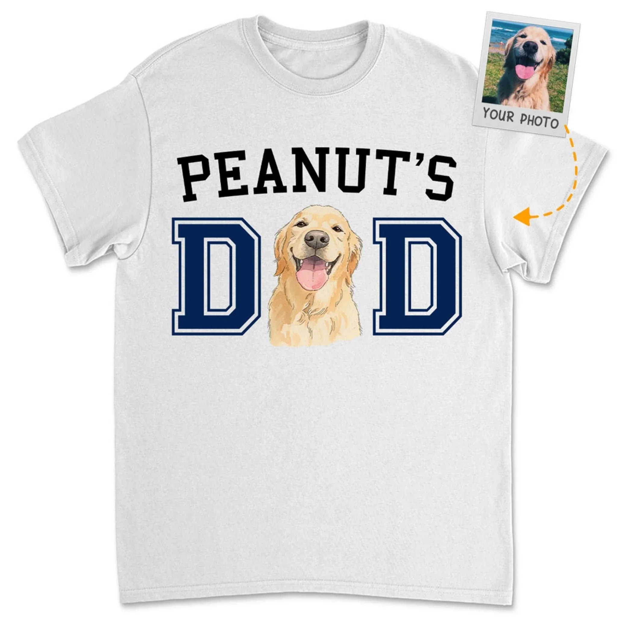 Dog Daddy Sketch - Personalized Custom T-Shirt