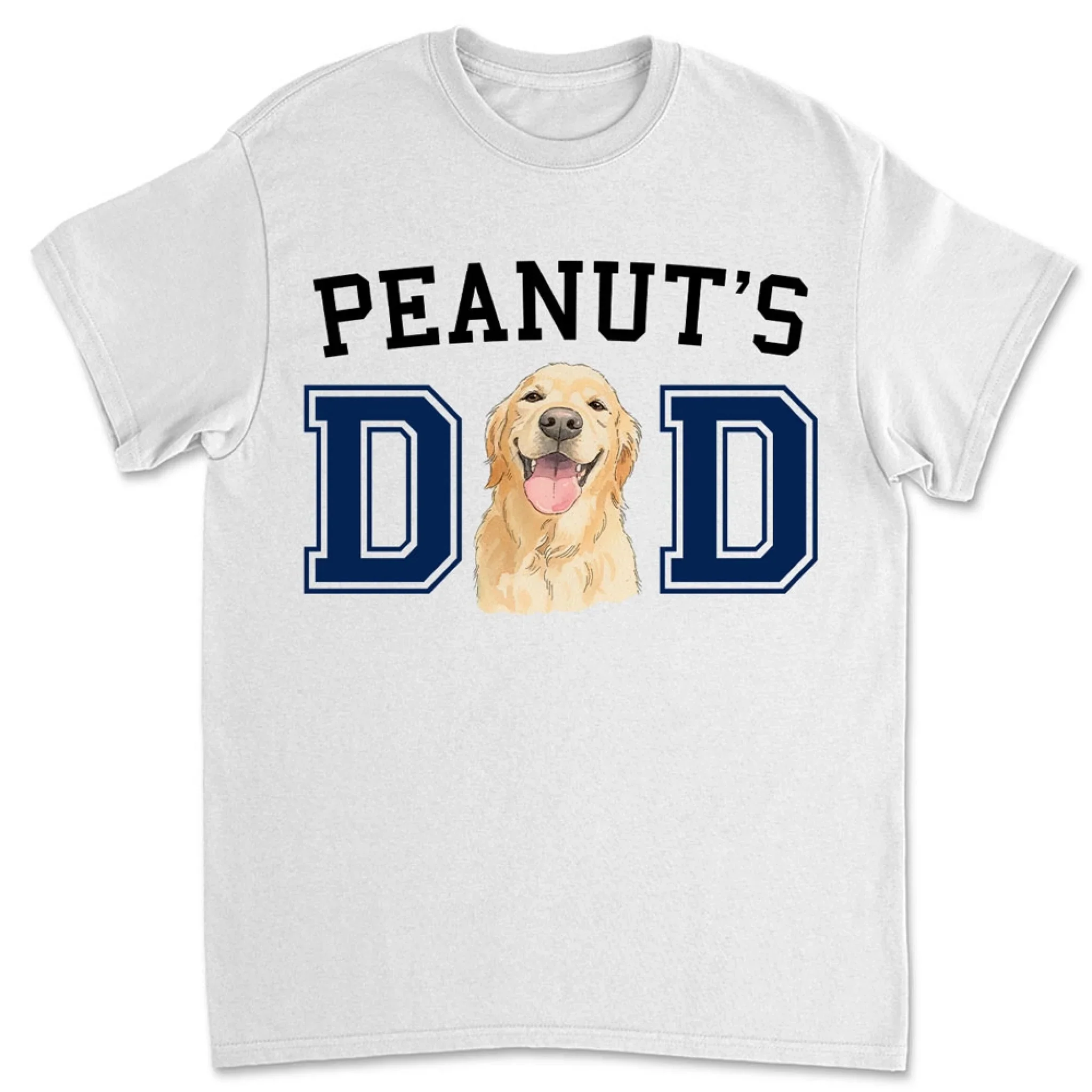 Dog Daddy Sketch - Personalized Custom T-Shirt - Image 4