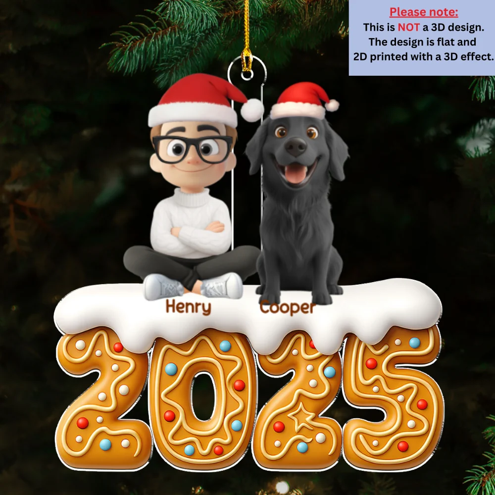 Dog Mom Dad Of The Year - Personalized Custom Acrylic Ornament - Image 7