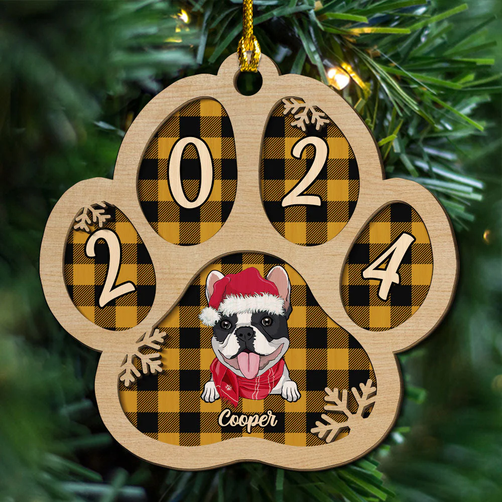 Dog Picture - Personalized Custom 2-layered Wood Ornament - Image 2