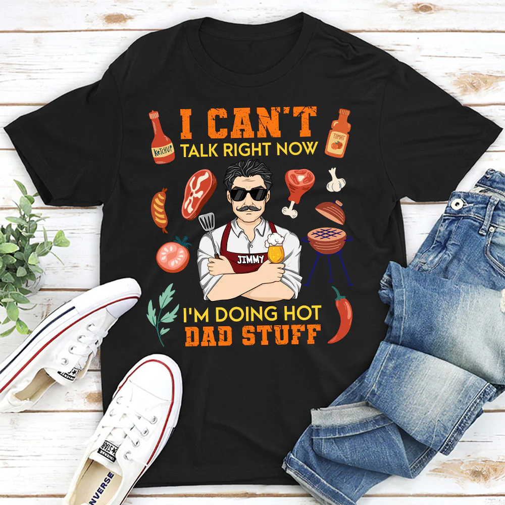 Doing Hot Dad Stuff - Personalized Custom Shirt - Image 2