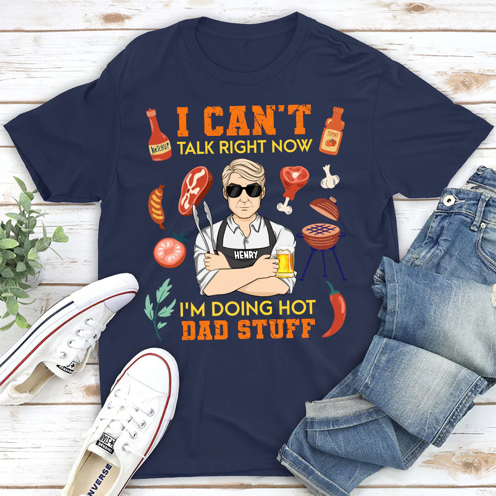 Doing Hot Dad Stuff - Personalized Custom Shirt - Image 3