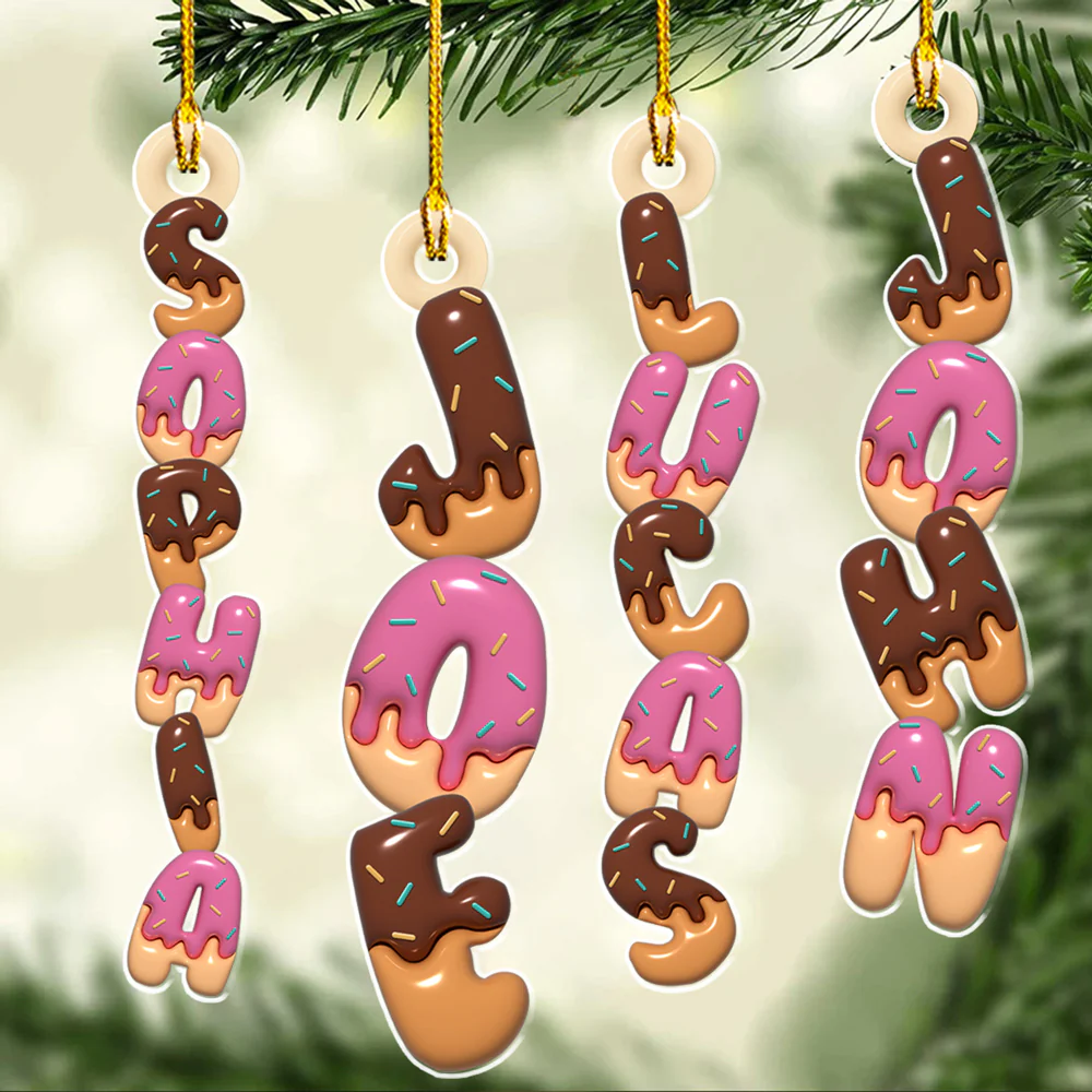 Donut Letter - Personalized Custom Acrylic Ornament