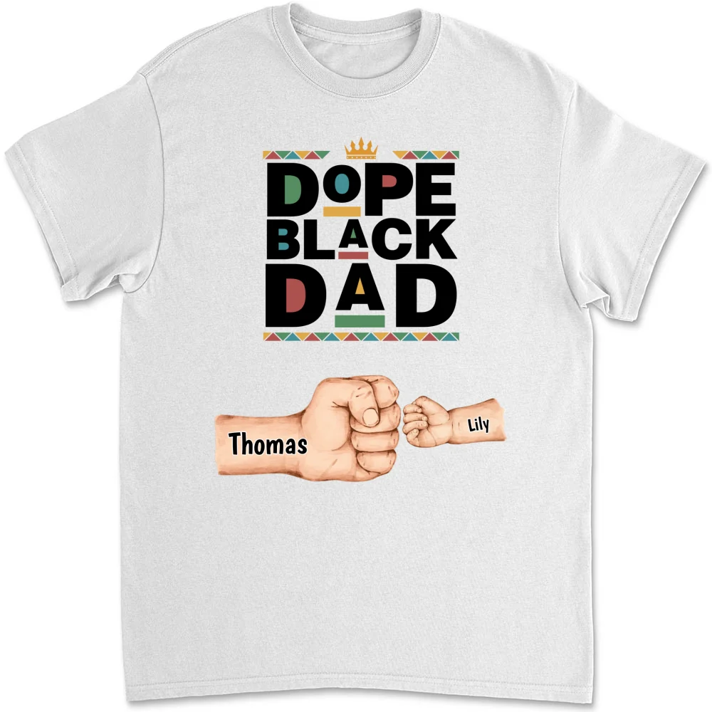 Dope Black Dad - Personalized Custom Shirt - Image 10