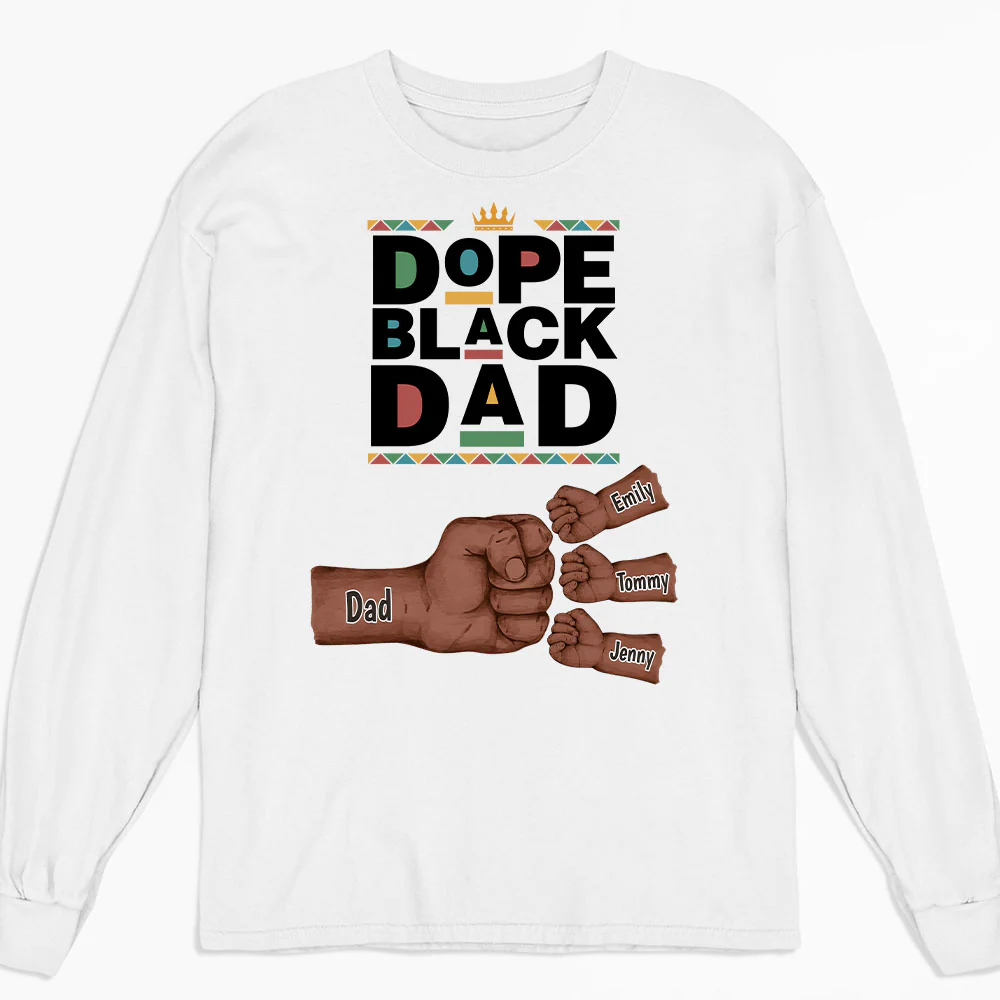 Dope Black Dad - Personalized Custom Shirt - Image 6