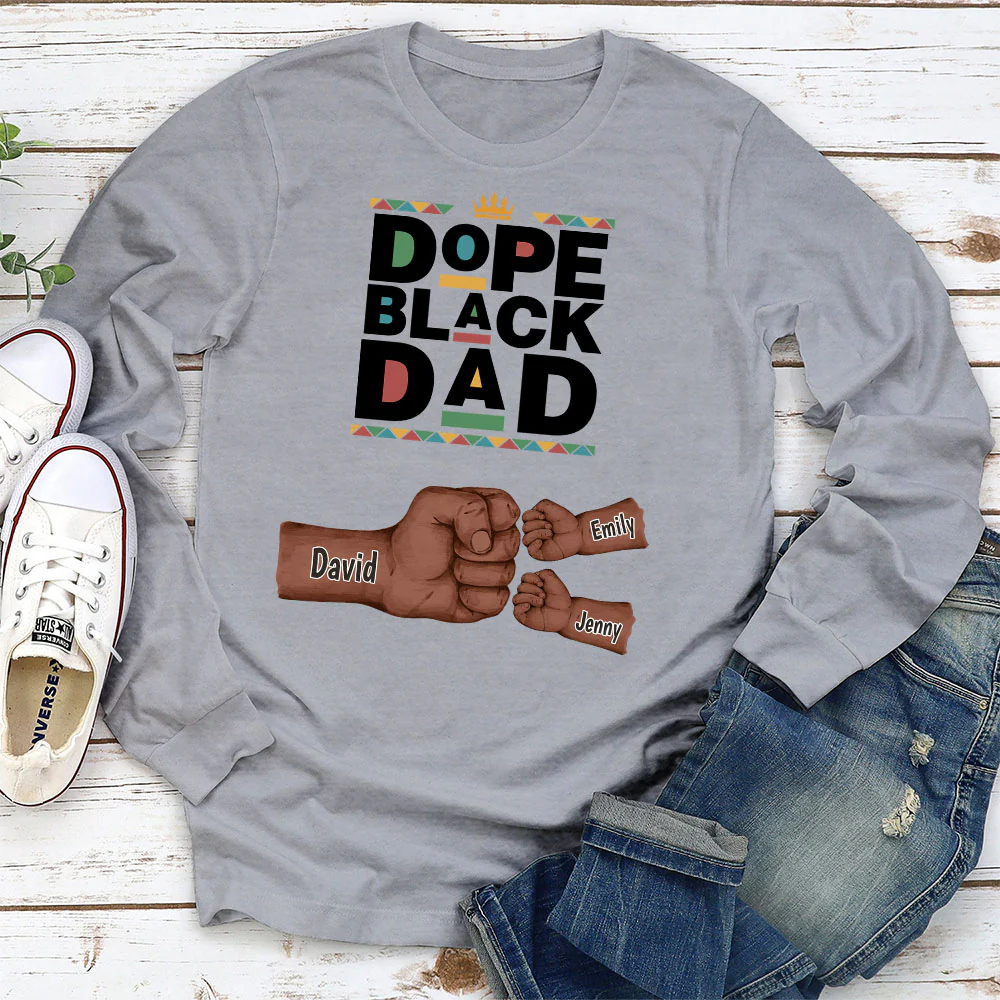 Dope Black Dad - Personalized Custom Shirt - Image 9