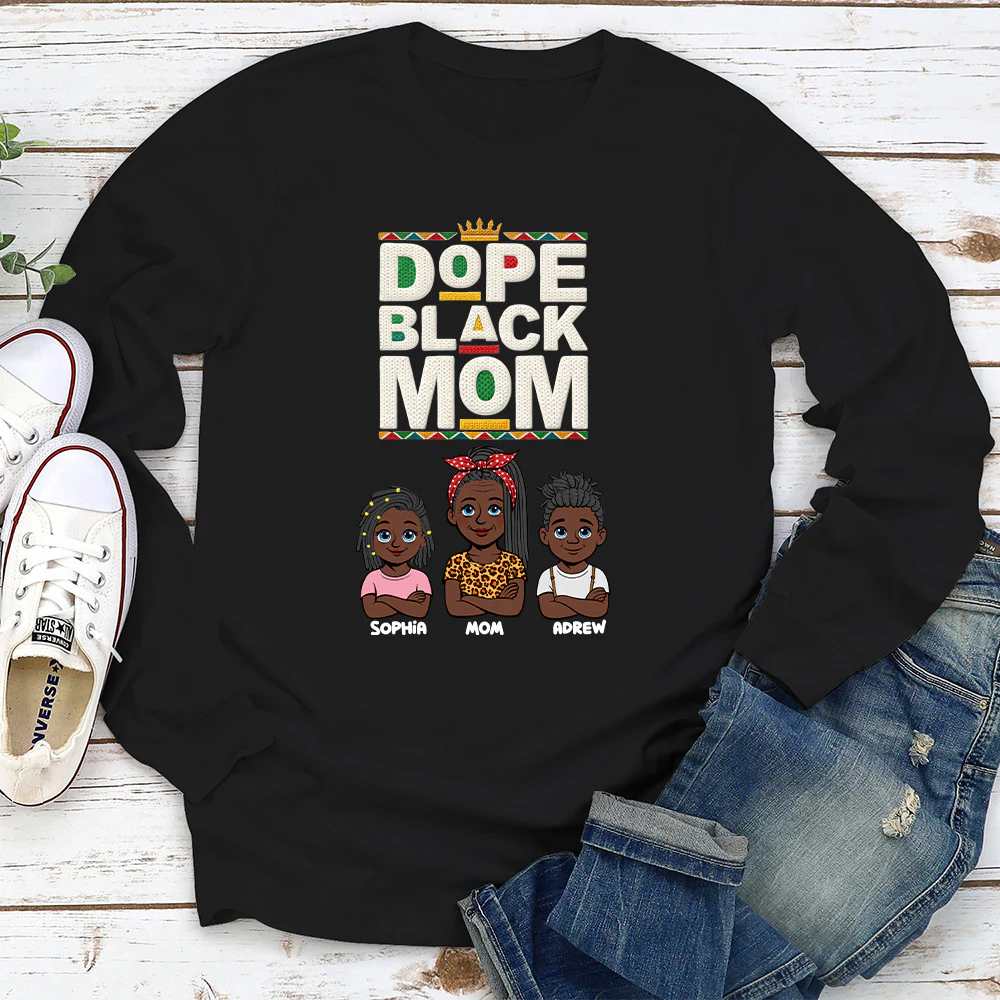 Dope Black Mom Black History Month - Personalized Custom Shirt - Image 5