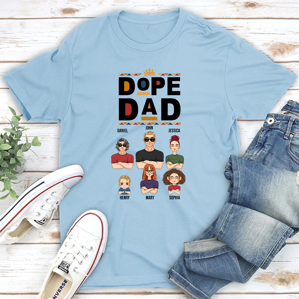Dope Dad - Personalized Custom Shirt - Image 2