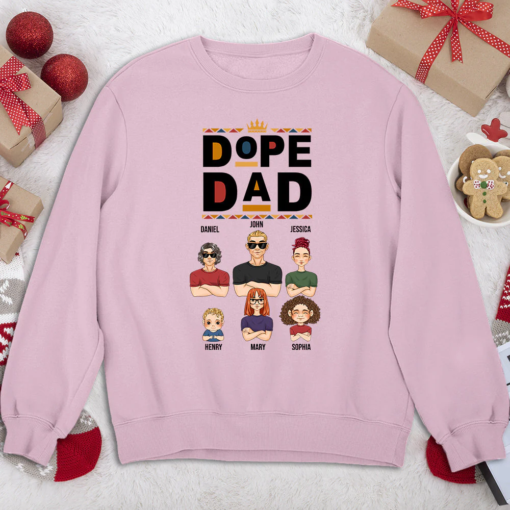 Dope Dad - Personalized Custom Shirt - Image 5