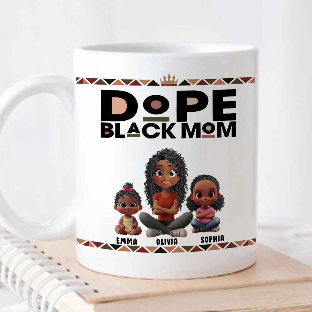 Dope Mom - Personalized Custom Coffee Mug - Image 3