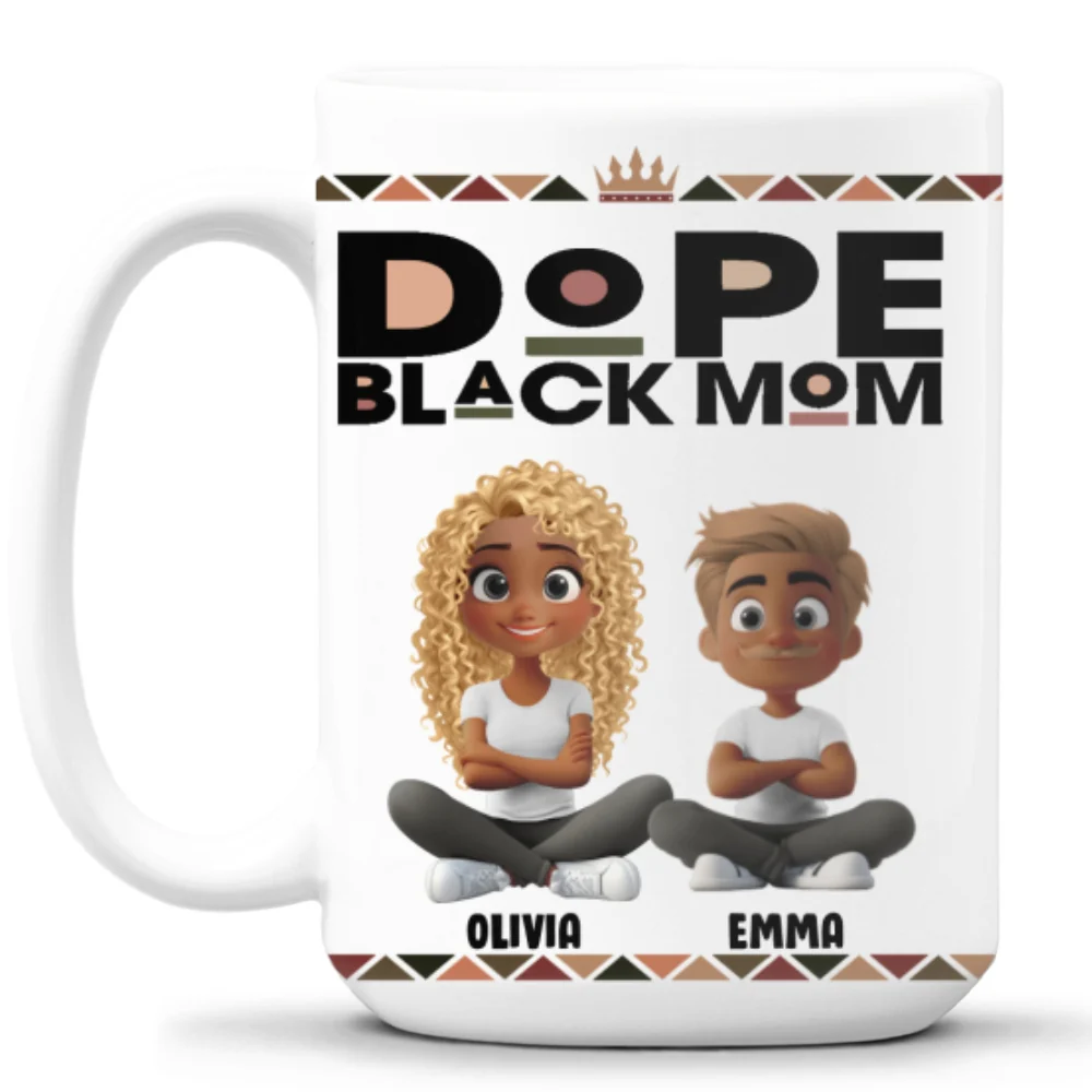 Dope Mom - Personalized Custom Coffee Mug - Image 8