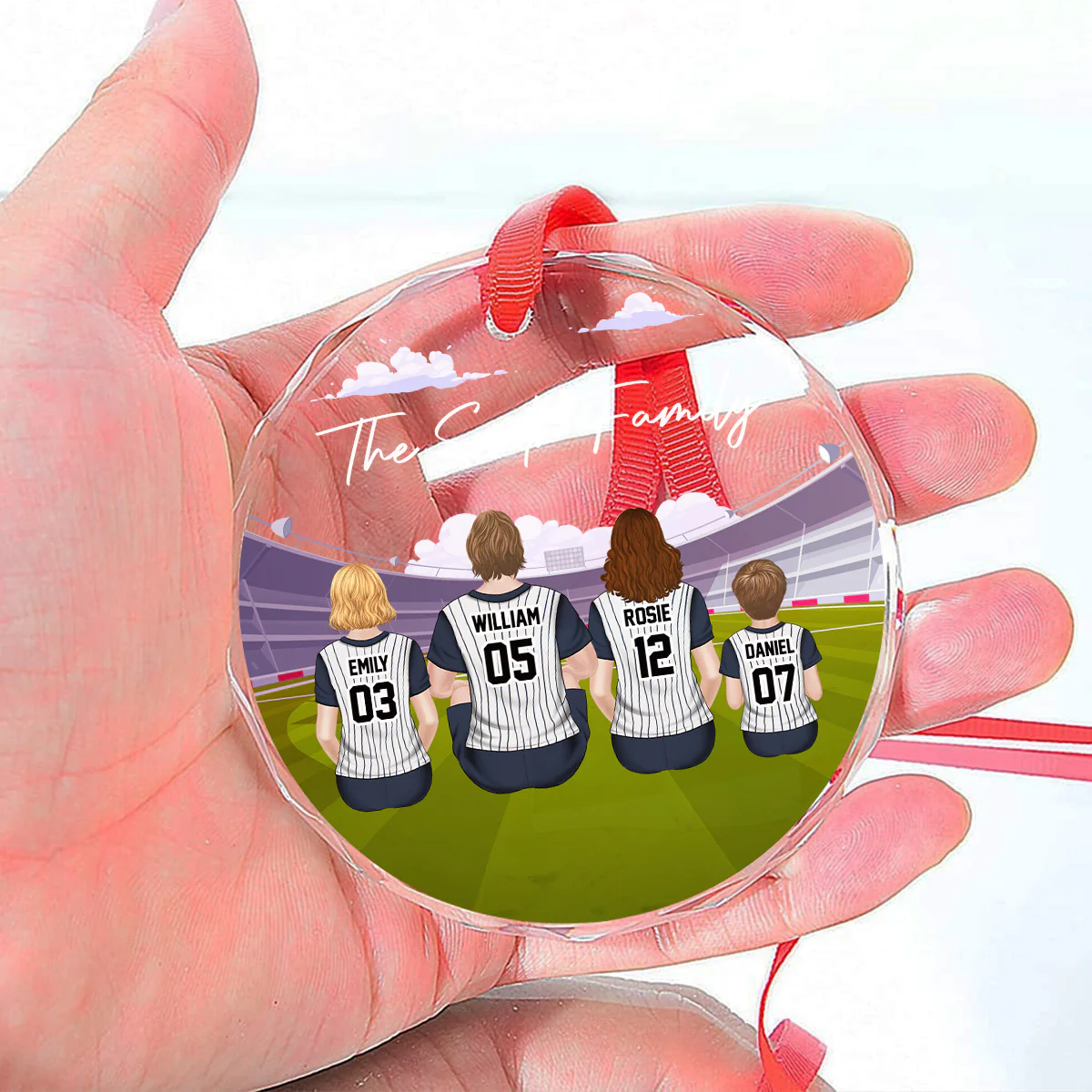 Dream Team - Personalized Custom Glass Ornament - Image 5