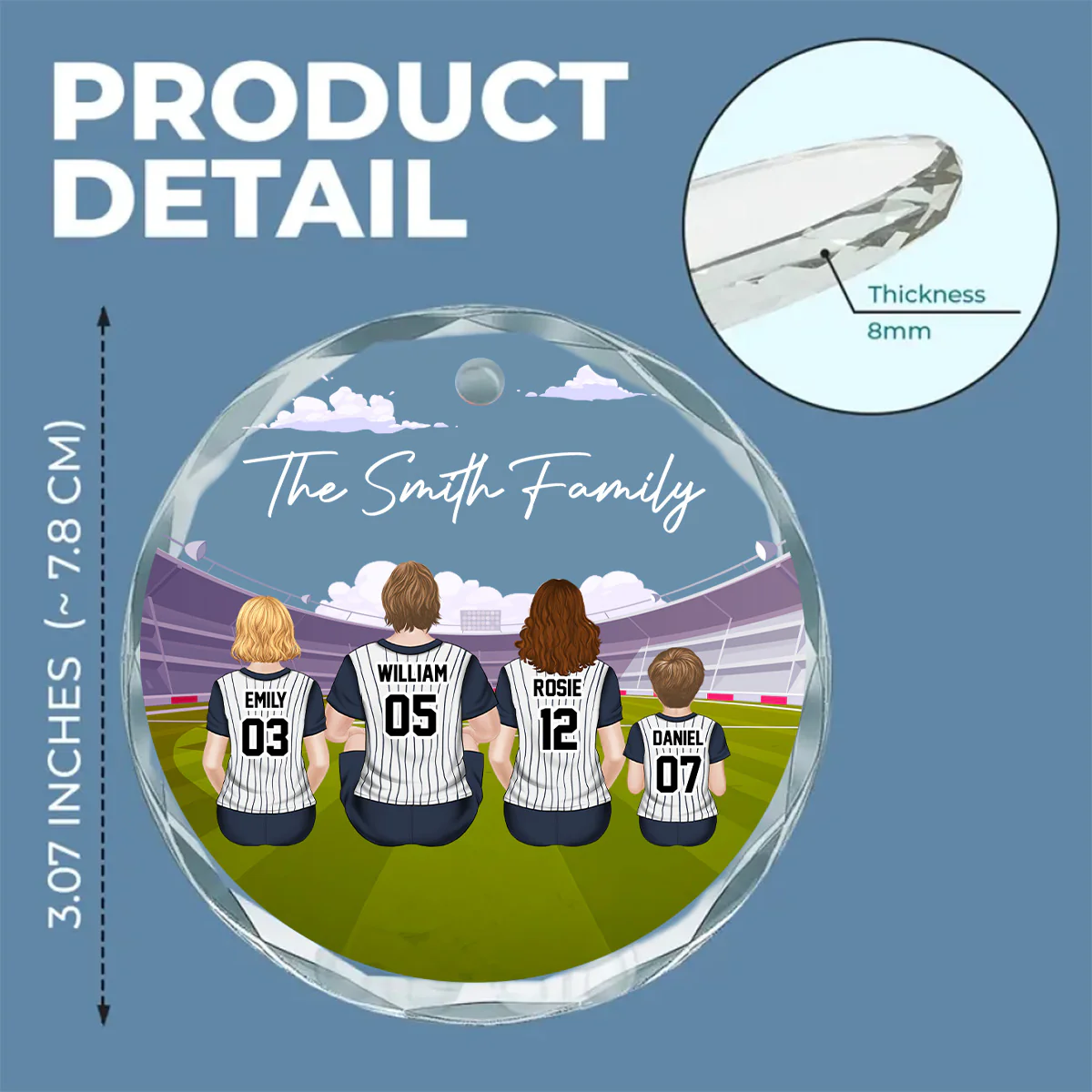 Dream Team - Personalized Custom Glass Ornament - Image 6