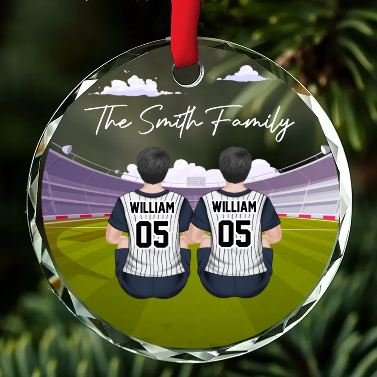 Dream Team - Personalized Custom Glass Ornament - Image 7